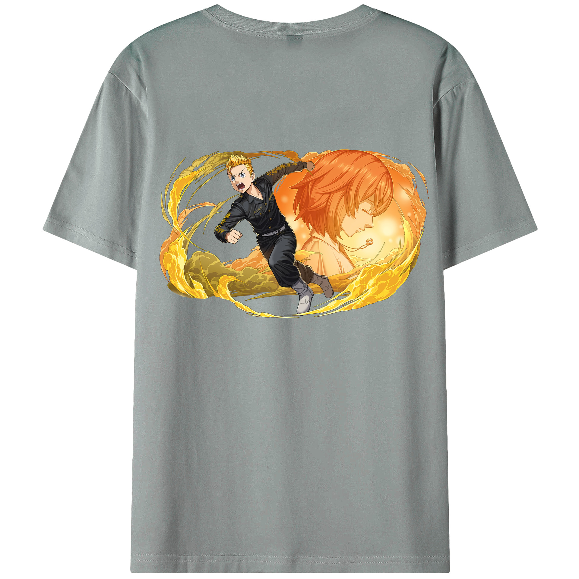 （画像用） 東京リベンジャーズ Tokyo Revengers 綿100％ メンズ半袖Tシャツ（バックプリント） 通気性